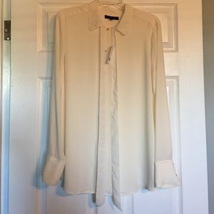 Banana Republic ivory blouse.