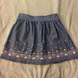 Blue flare skirt