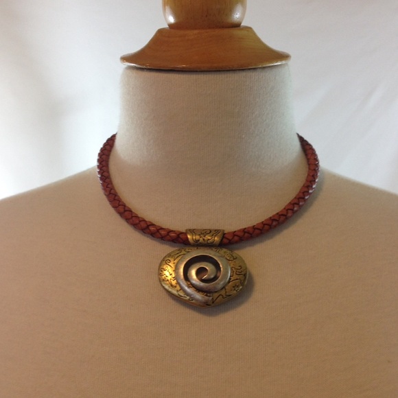 Braided leather with medallion