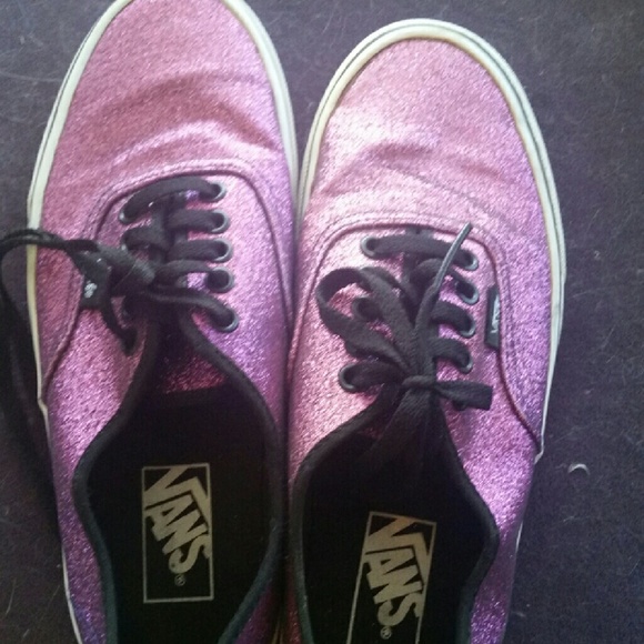Purple vans with glitter 8.5