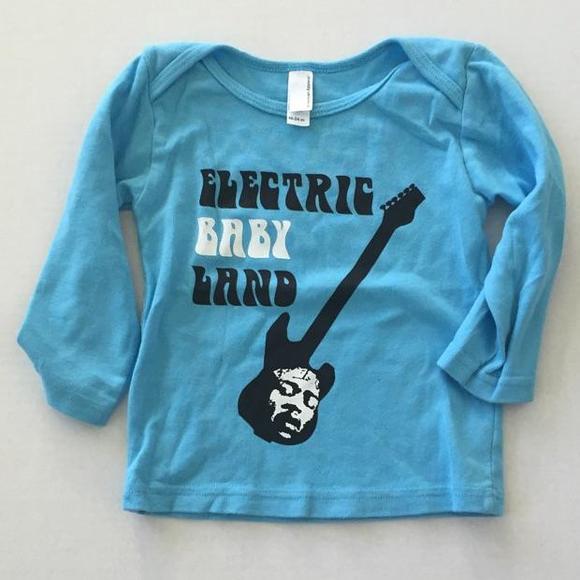 Blue baby long sleeve shirt.  American Apparel shirt size 18-24M.