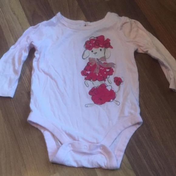 Pink longsleeve onesie size 6 to 12 months brand babyGap.