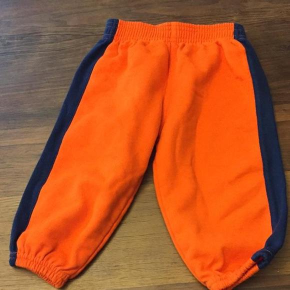 Size 12 months orange sweatpants.