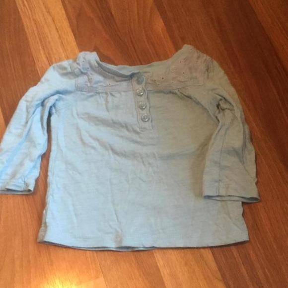 Blue long sleeve shirt size 6 to 9 months brand the children's place.
