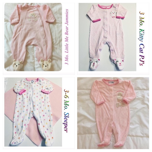 Girls 3 mo. 7 Piece PJ Bundle - Picture 1 of 3