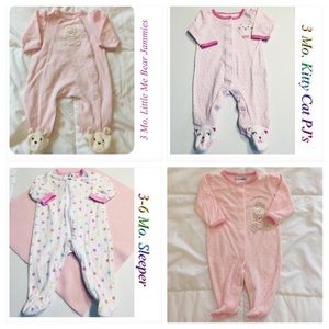 Girls 3 mo. 7 Piece PJ Bundle