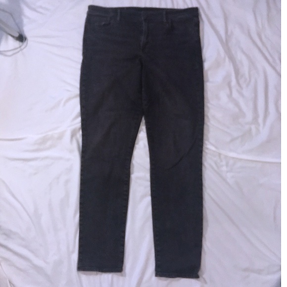 Black gap straight leg stretch denim jeans