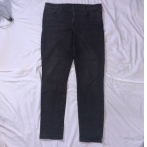 Black gap straight leg stretch denim jeans