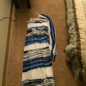 Strapless Dress with Matching Scarf