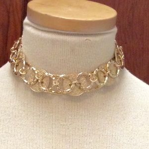 Gold links choker necklace new
