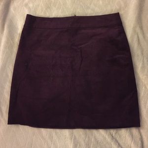 Purple velvet skirt