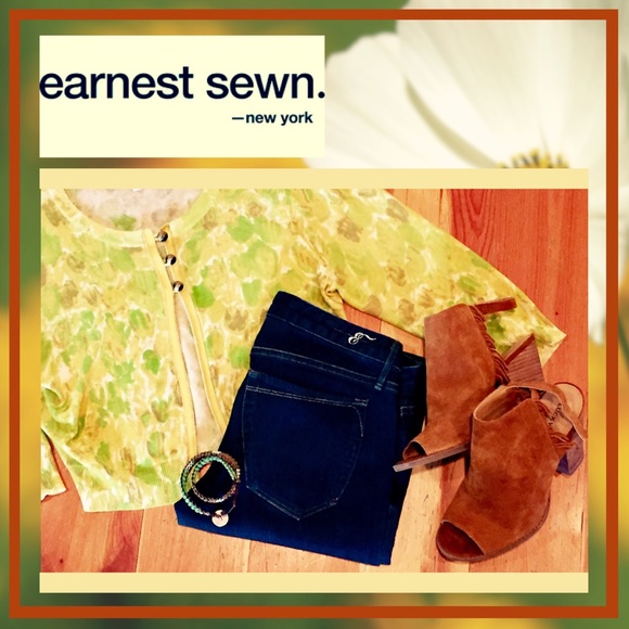 ❣NEW PRICE❣EARNEST SEWN Dark Wash Jeans Sz26/27 - Picture 2 of 4