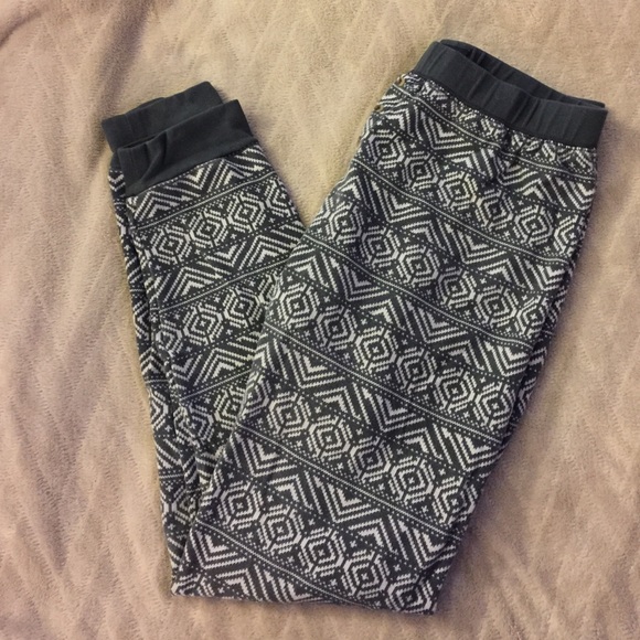 Grey and white pajama pants