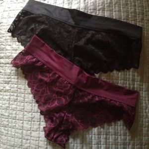 2 Victoria's Secret extra low rise cheeksters