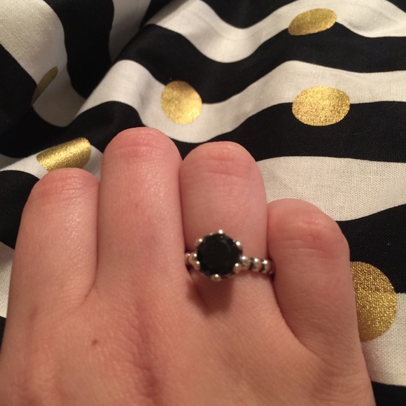 Pandora ring! Black Spinel stone!