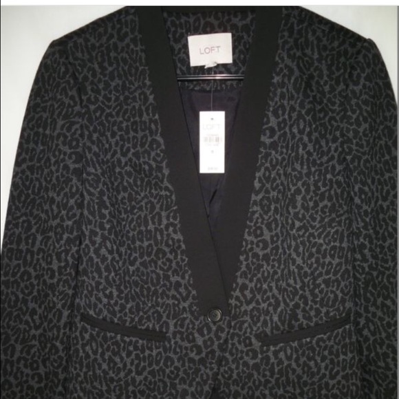 Leopard blazer Ann Taylor Loft 0P NWT - Picture 2 of 4
