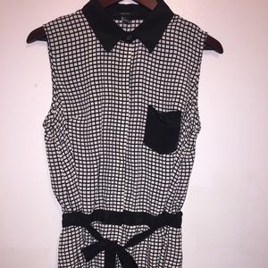 Black and white romper