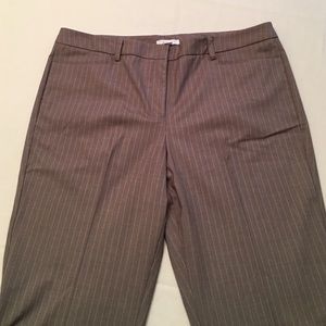 New York & Company Gray Striped Dress Pants