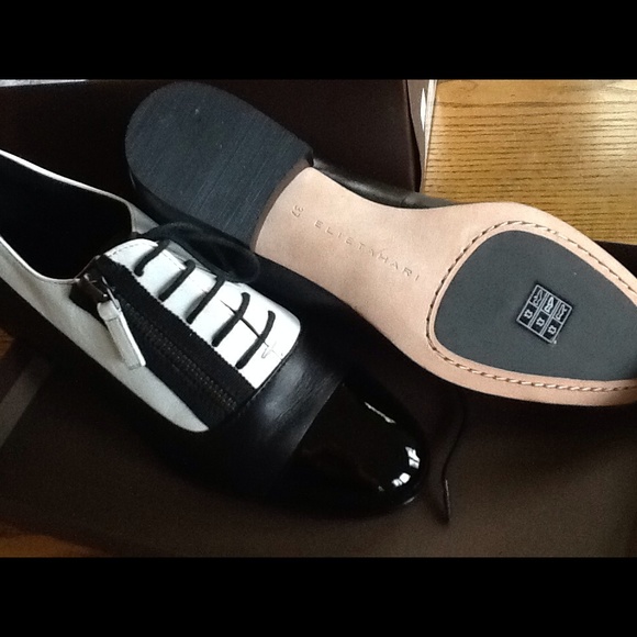 Elie Tahari leather shoes. 37M very Janelle Monae! - Picture 2 of 3
