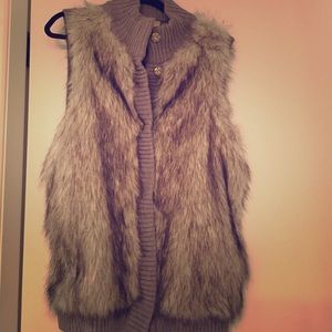 MICHAEL Michael Kors Faux Fur Vest SIZE L