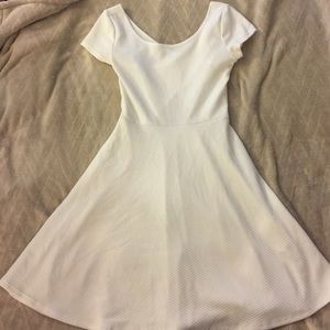White pleated dress