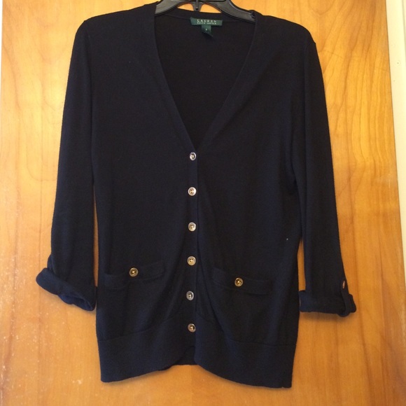 SOLD LAUREN Ralph Lauren black cardigan