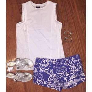 Lilly Pulitzer sz 6 blue & white, Tide Pool shorts