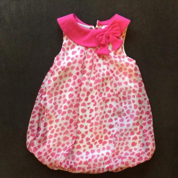 Pink heart bubble romper