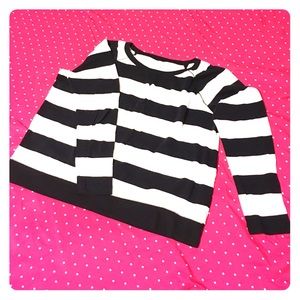 Gap the Bowery super soft navy and white l/s tee