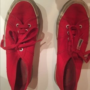 Superga red sneakers