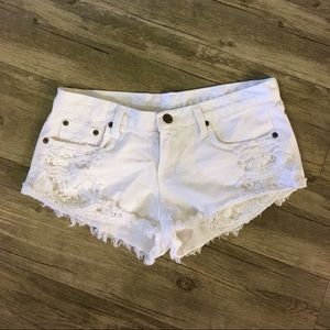 Carmar LF white jean shorts