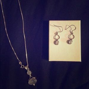Necklace + earrings