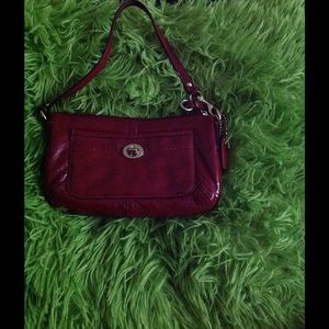 COACH RED PATENT WRISTLET