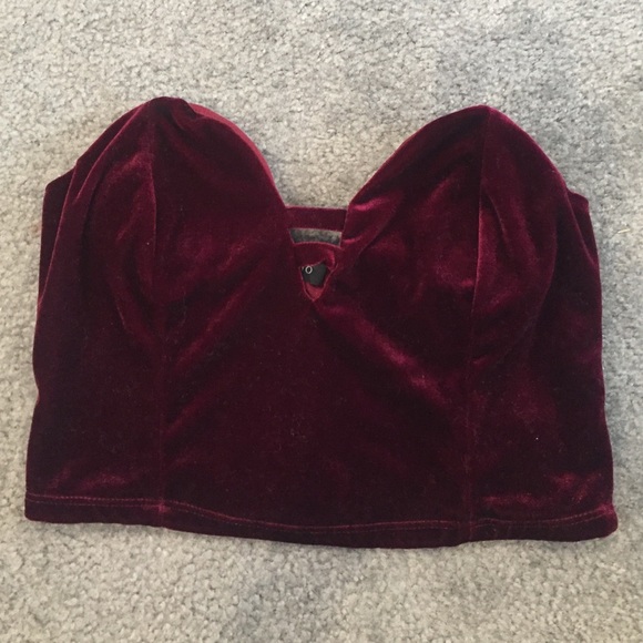 Velvet wine tube top