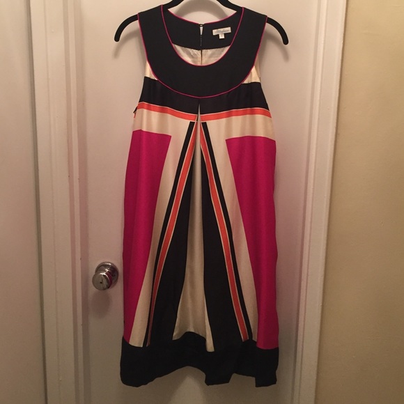 Shoshanna color block swing dress