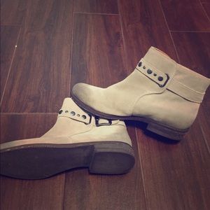 Lucky Brand Grey Buckle Booties