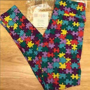 Lularoe Puzzle leggings one size