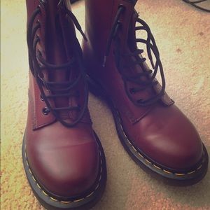 Original Dr. Marten maroon boots
