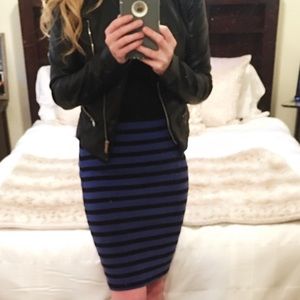 Black and blue LOFT skirt