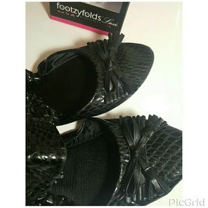 Footzyfolds Black Flats