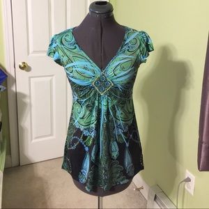 Beautiful blouse with beading accent