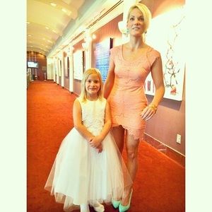 Light Coral Lace Dress