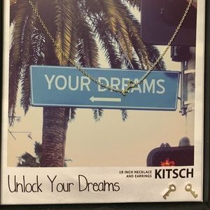 Key Necklace and Earrings - Kitsch