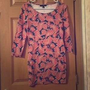 JUNIORS PAISLEY BODY-CON DRESS