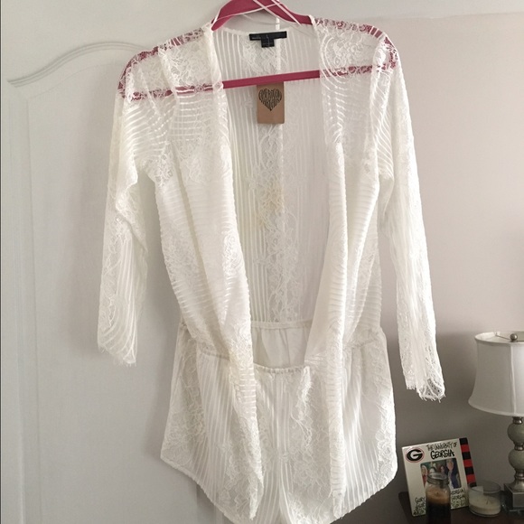 American threads white lace romper