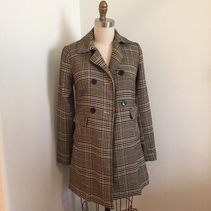 H&M plaid light coat