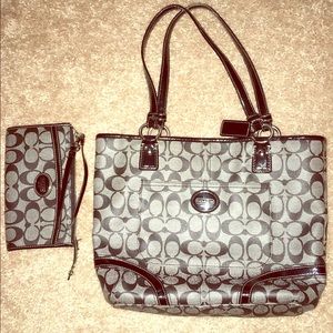 Matching Coach Purse & Wallet Set