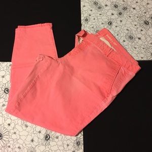 Gap skinny mini coral khakis