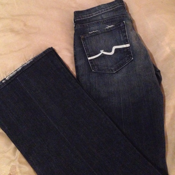 7 for all mankind size 27 low rise bootcut jeans