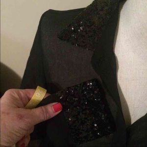 Sheer Black Festive Blouse with Sequins!